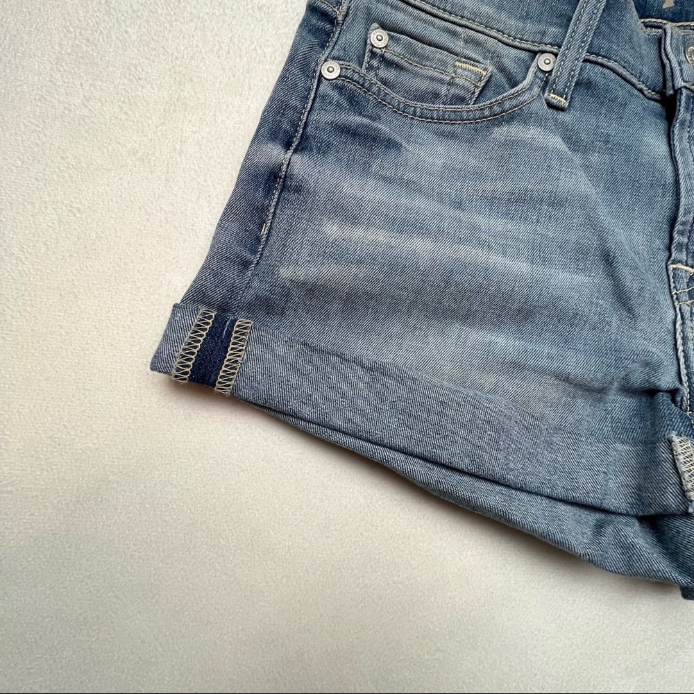 7 For All Mankind Rolled Cuff Denim Shorts Size 25 - Picture 4 of 8